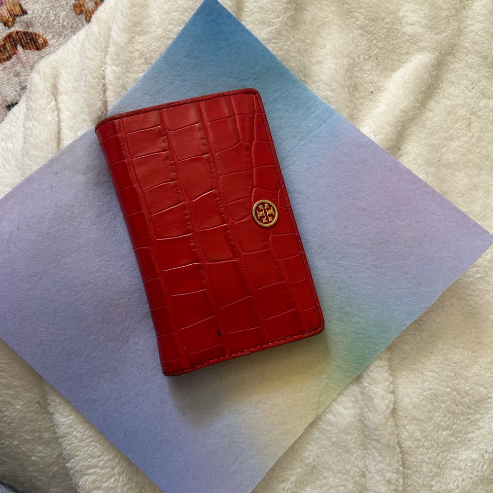 SOLD Tory Burch Croc-Embossed Wallet